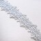 1 Yard White Silver Alencon Rose Bridal Lace Trim for Wedding Veils Gowns